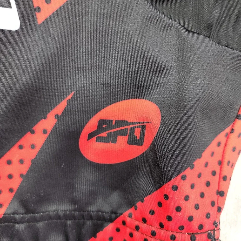 Sponeed Cycling Shorts Mens‎ Large Black Red Padded 8 Inseam Chamois Compression